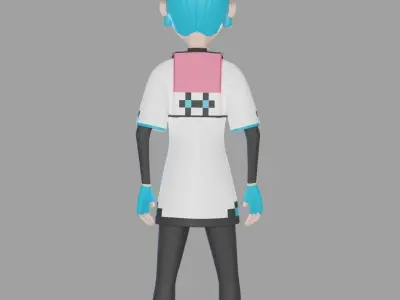 Godot Unofficial Mascot Sophia Low-poly 3D model