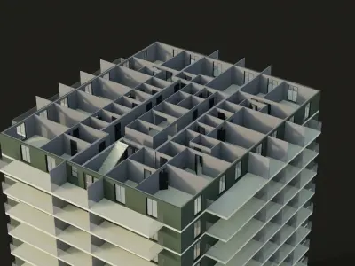  House with layout Free 3D model