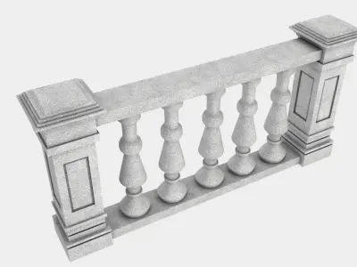 Stone Balcony 3D model