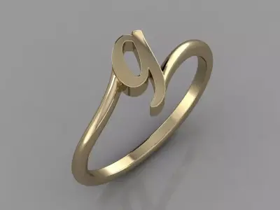 Alphabet Ring G 3D print model purchase