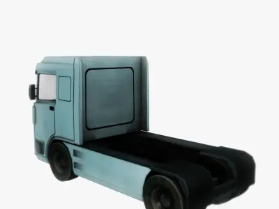 Container truck low poly Low-poly 3D model