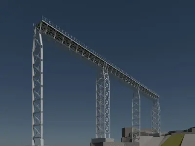 Truss and trestle 3D model