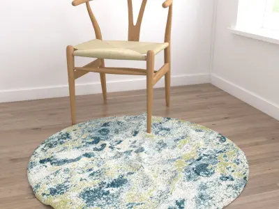 Round Rug Set 290 3D model