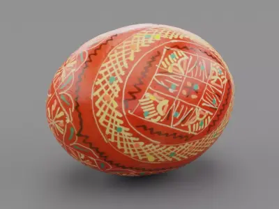 Easter egg 01 Low-poly 3D model
