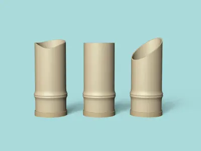 Kit 03 Bamboo Vases - Cute Plant Pot 3D print model