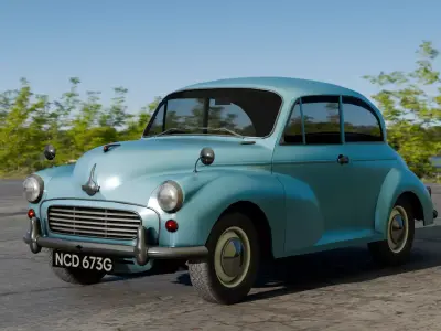 Morris Minor 1000 Low-poly 3D model