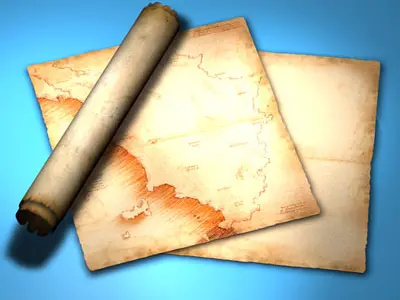 Old maps collection 3D model