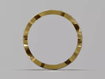 The eternity luxury cad 3d stl jewelry ring model rr0059 3D print model