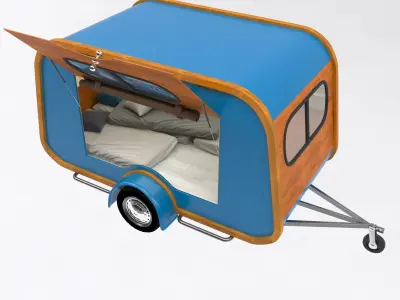 Carapate Teardrop Trailer 3D model