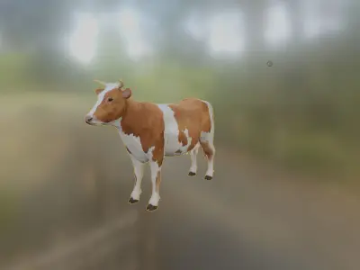 Diary Milk Cow  Animal Low-poly 3D model