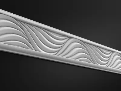 Carved molding 3D model 3D model