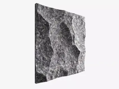 167-RockPanel piece of stone on wall 3D model