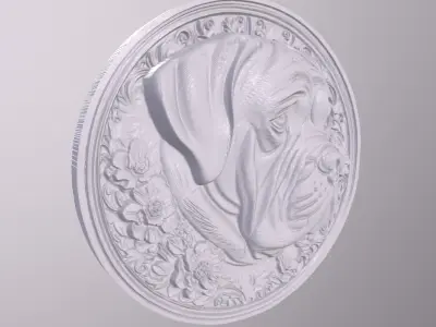 Mastiff 1 basrelief for 3D printing 3D print model