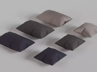 Pillows Set Free low-poly 3D model