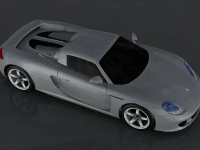 Porsche Carrera GT Low-poly 3D model