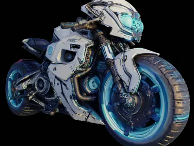 Voidrunner Sci-Fi Motorcycle 3D Model Low-poly 3D model