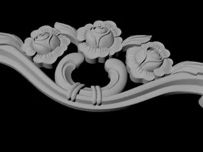 Central decor ornament for furniture 3D model 317