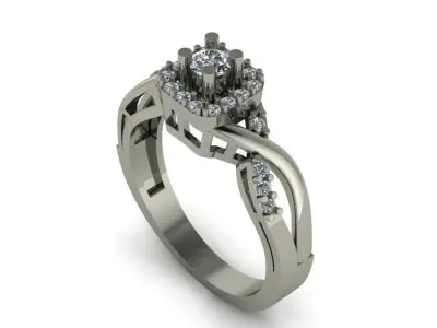 beautifull woman ring 3D print model