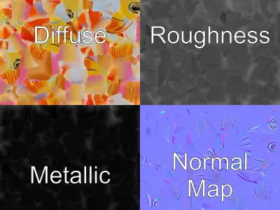 Golden Rainbow Trout 3D Realistic Model Pack Low-poly 3D model