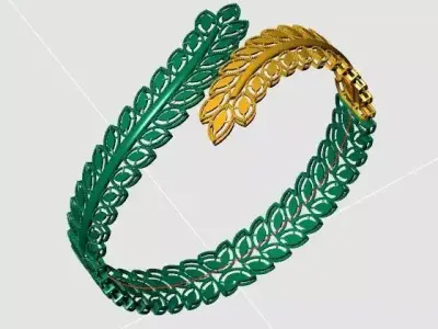 1297 Vine and Leaf Kada 14gm 3D print model