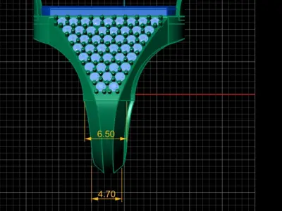 RED RUBY CHARM RING 3D PRINTABLE MODEL 3D print model