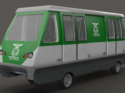 Metromover Low-poly 3D model