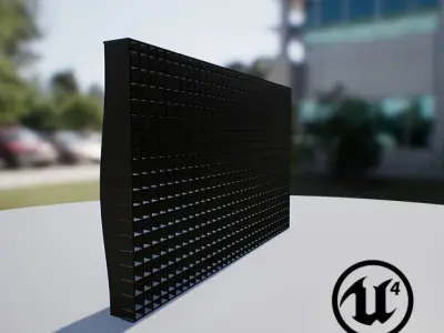 Waving Wall Panel A Low-poly 3D model