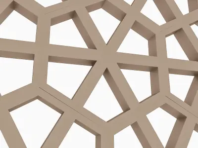 Hexagonal Separator and Panel Low-poly 3D model