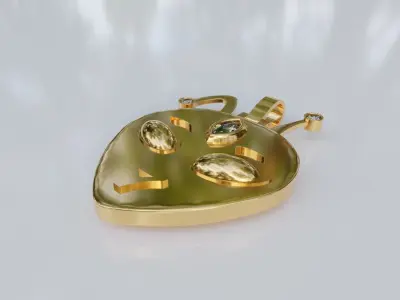 Pendant aliend head Free 3D print model