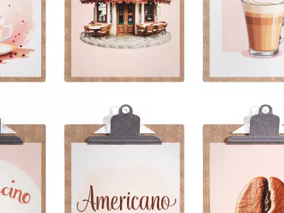  Menu for a coffee shop 3D model