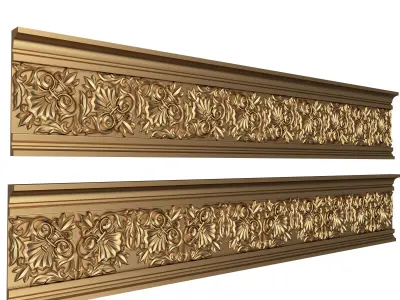 Cornice Decoration Molding 019 Low-poly 3D model