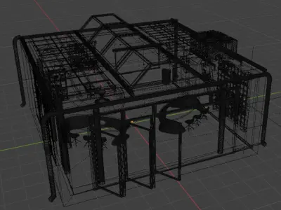 Modern Classroom for six people Free 3D model