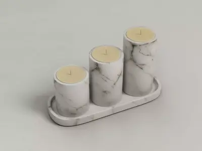 Stone Candles 3D model