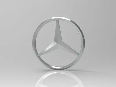 mercedes logo 3D print model