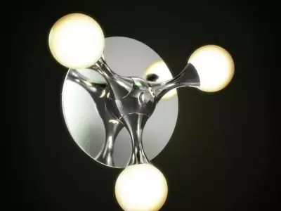Decorative Steel Lamp 3D model