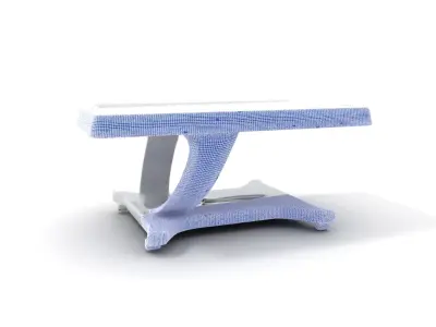 Modern Metal Table with Sleek Base model pack Low-poly 3D model