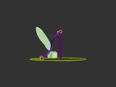 a scroll and ink decoration for 3D print 3D print model