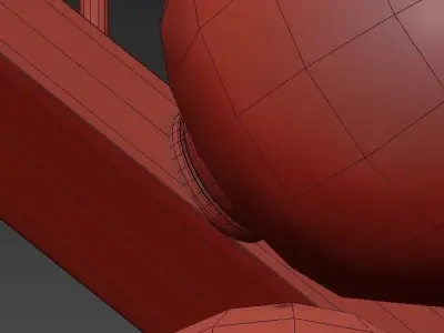 Hinsdale four balls hanging from chain 3D model