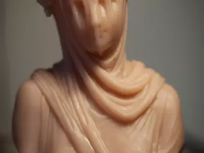 Classical Statue Bust - Veiled Vestal Virgin 3D print model