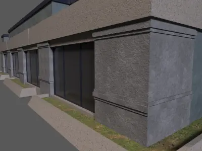 full building 1  Free low-poly 3D model