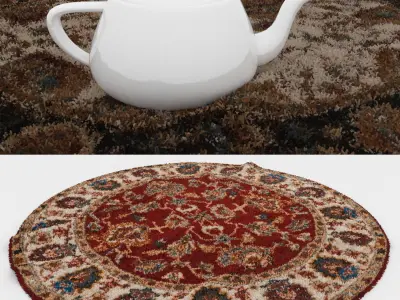 Round Rug Set 289 3D model