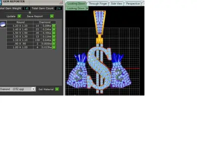 Dollar bag necklace 3D print model