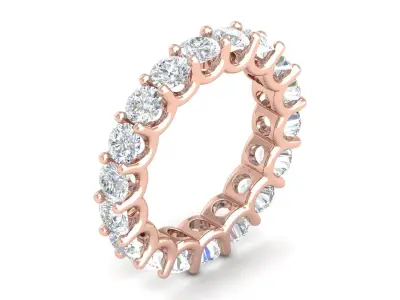U Shaped Eternity Ring 3 point 5 mm stone size swiss 10 and EU50 3D print model
