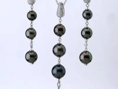 Classic Headset with Pearls 3D print model