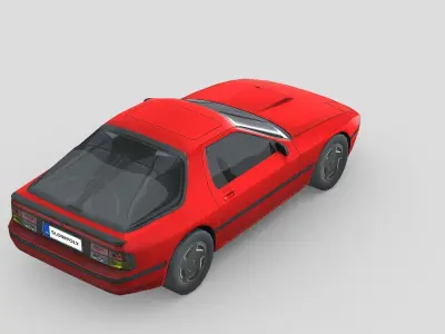 Mazda RX-7 Coupe 1985 Low-poly 3D model