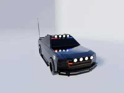 Low Poly Police Car Low-poly 3D model