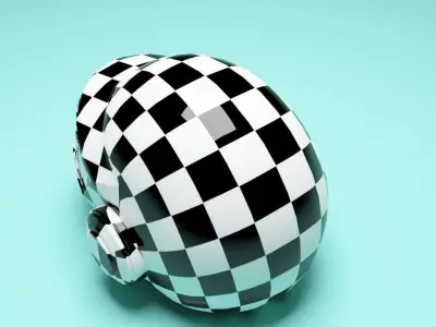 Sci Fi Neon Helmet Low-poly 3D model