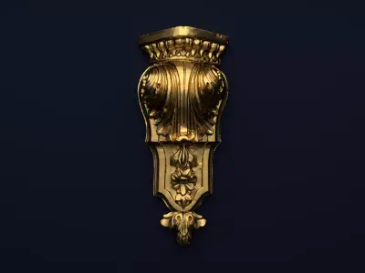 Classic decor ornament v-3D model 28 3D model