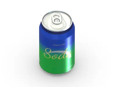 Supermarket Soda Drink Can 04 Low Poly PBR Realistic Low-poly 3D model