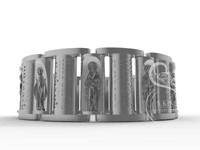  the Saints bracelet 3D print model